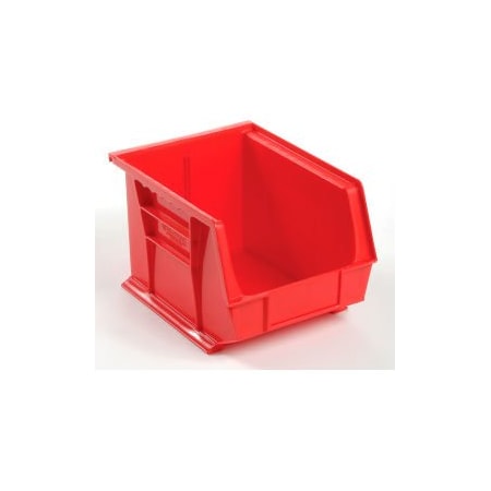 Quantum Storage Systems Hang & Stack Storage Bin, Plastic, Red, 6 PK QUS239RD